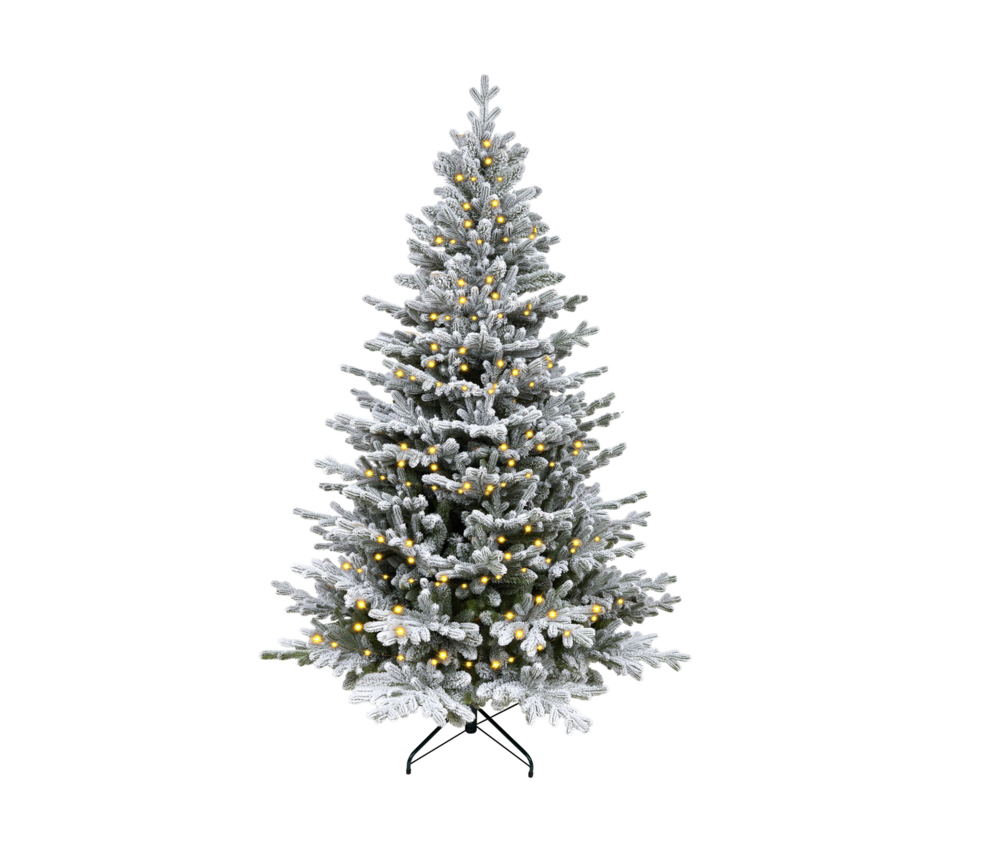 Weihnachtsbäume beschneit